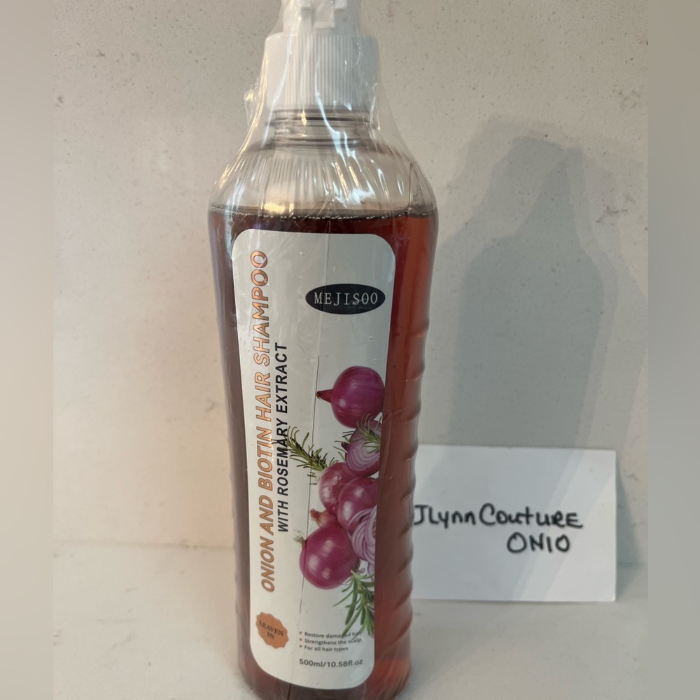 New Onion, Rosemary, Biotin shampoo leave in restores damaged hair 10.58 oz